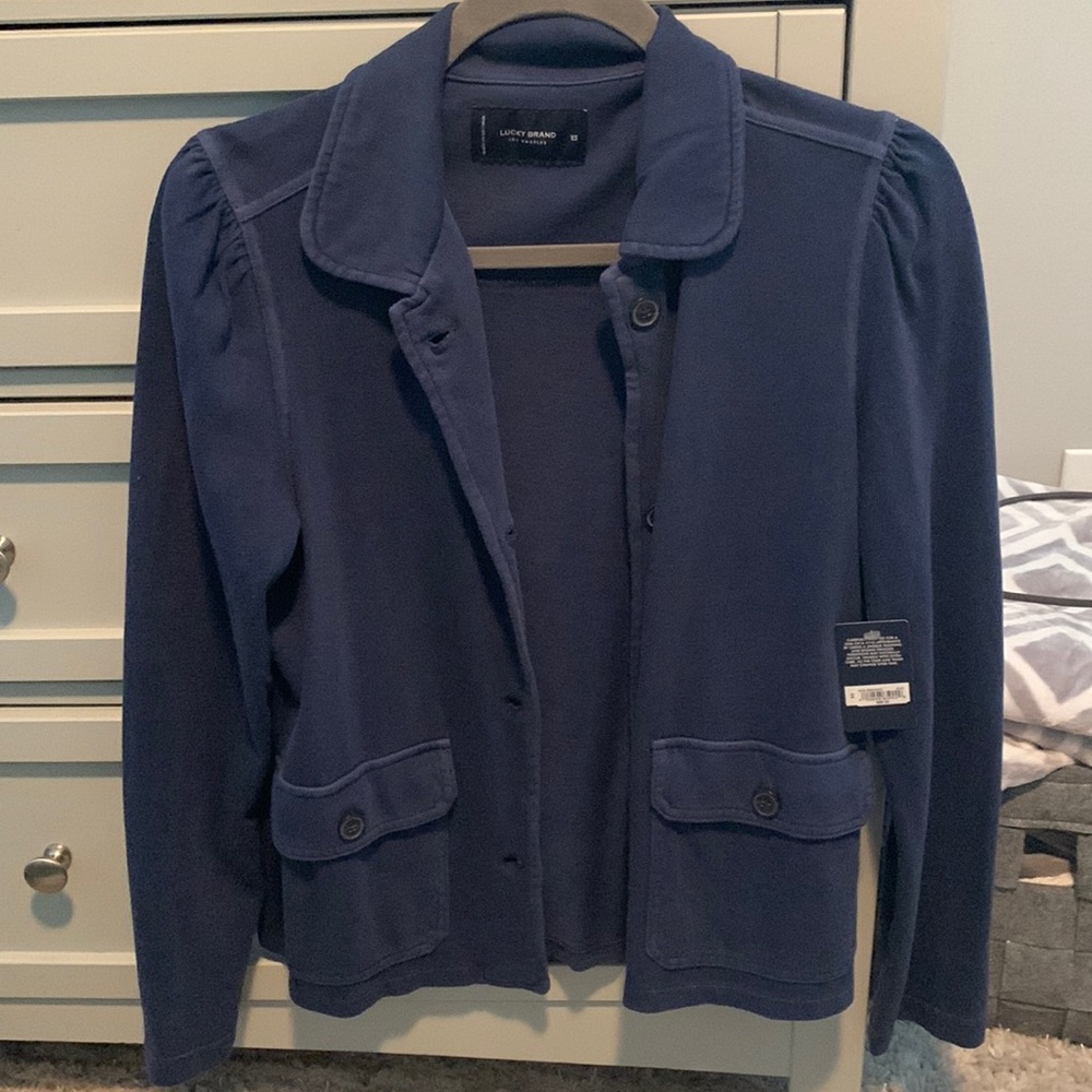 Sweatshirt material blazer